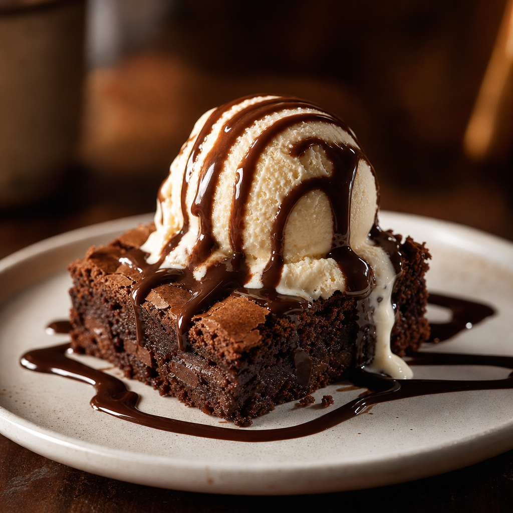 Brownie com Sorvete